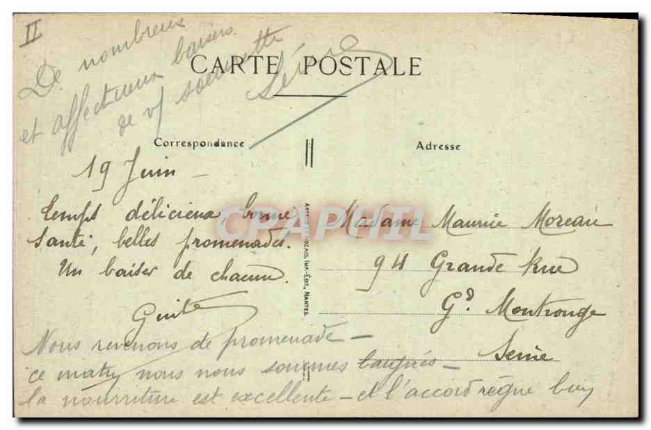 CPA Folklore Lits Clots  — Verso