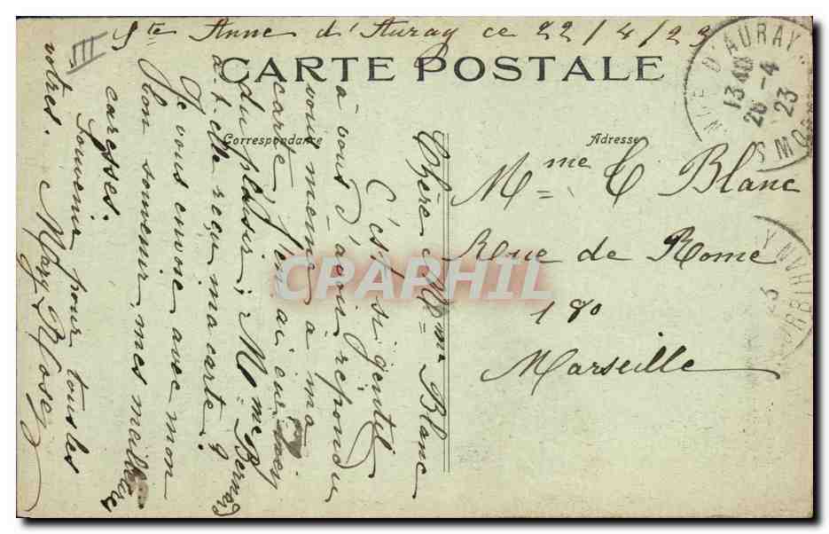 CPA Folklore Lits Clots  — Verso