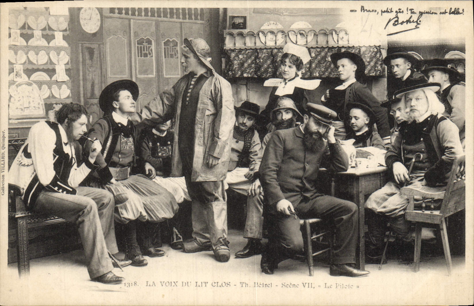 CPA Folklore Lits Clots Botrel Le pilote 