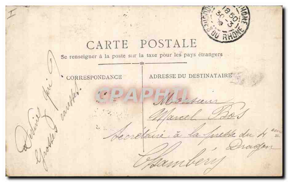 CPA Fantaisie Paques Poisson Femme  — Rückseite