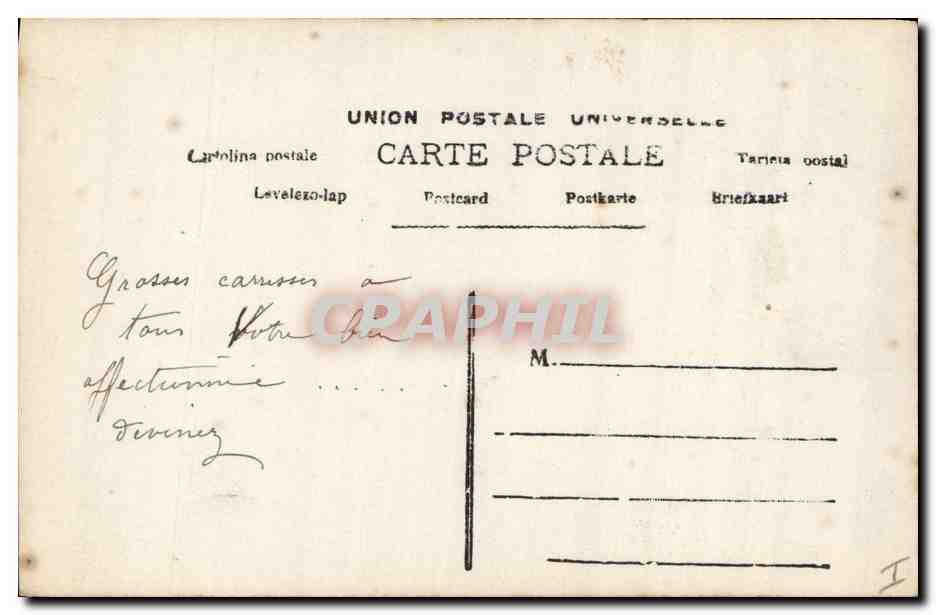CPA Fantaisie Paques Poisson Femme  — Rückseite