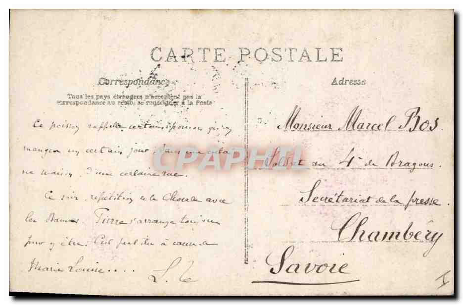 CPA Fantaisie Paques Poisson Homme  — Rückseite