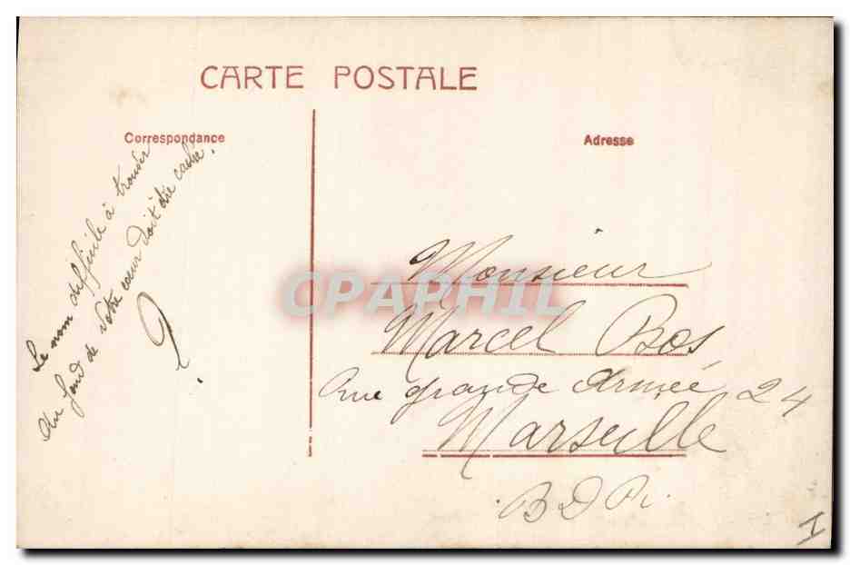 CPA Fantaisie Paques Poisson Femme  — Rückseite