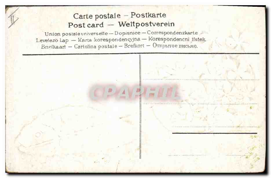 CPA Fantaisie Paques Poisson  — Rückseite