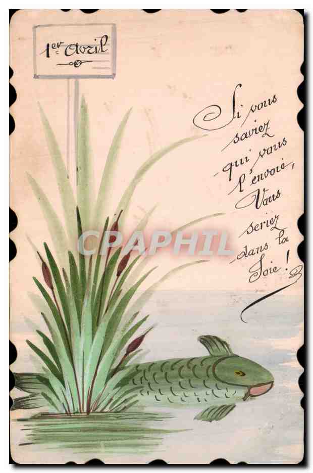 CPA Fantaisie Paques Poisson 