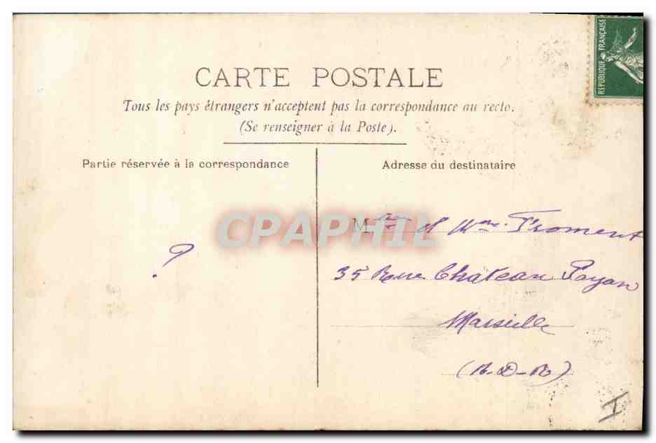 CPA Fantaisie Paques Poisson Enfant  — Rückseite