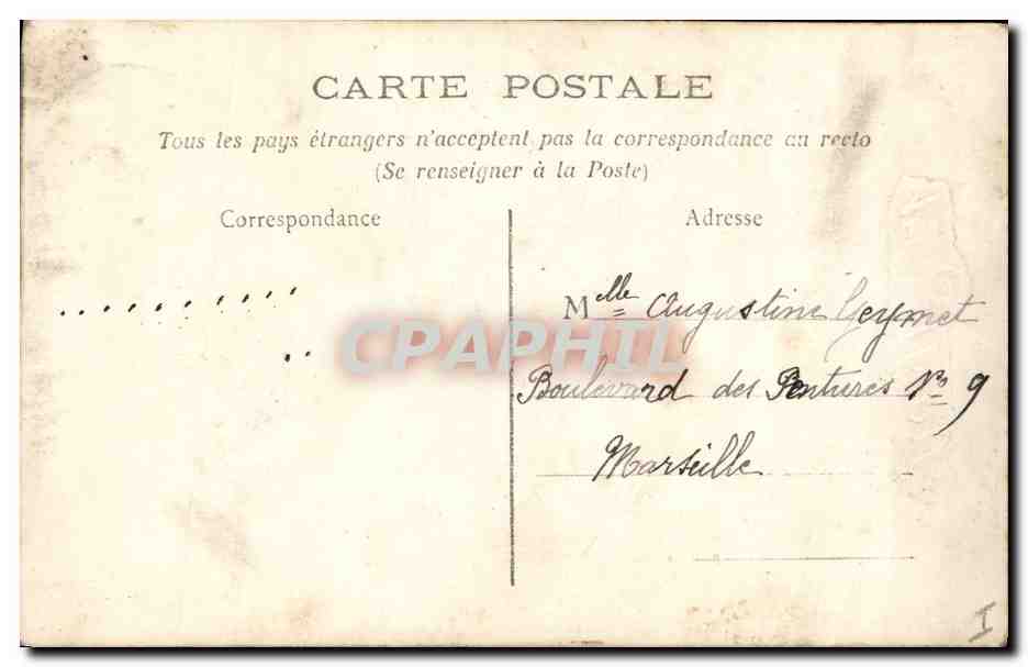 CPA Fantaisie Paques Poisson Femme  — Rückseite