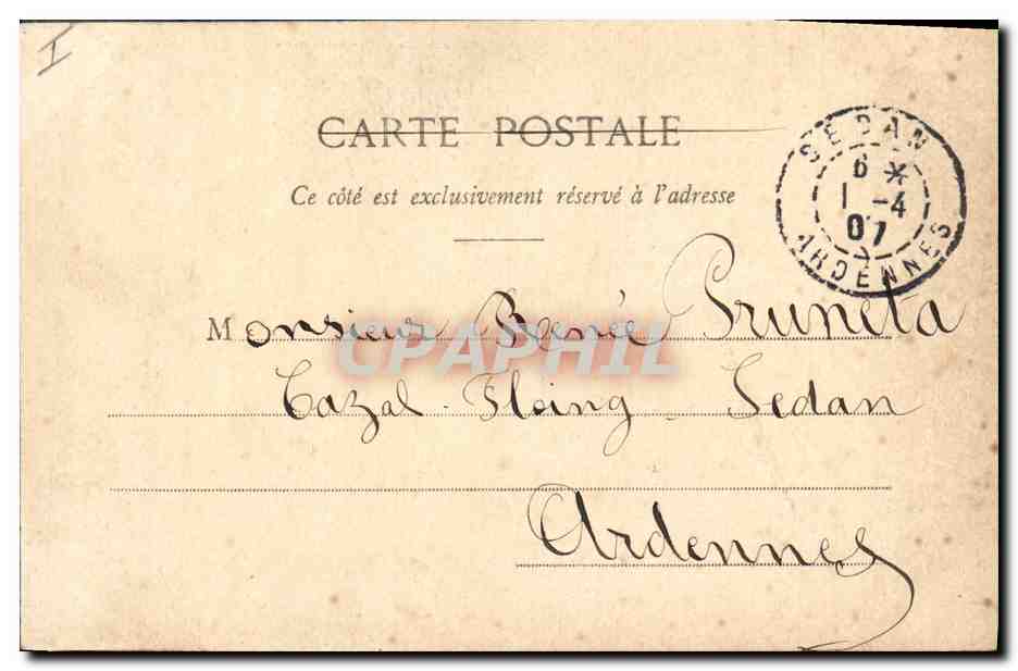 CPA Fantaisie Paques Poisson Femme  — Rückseite