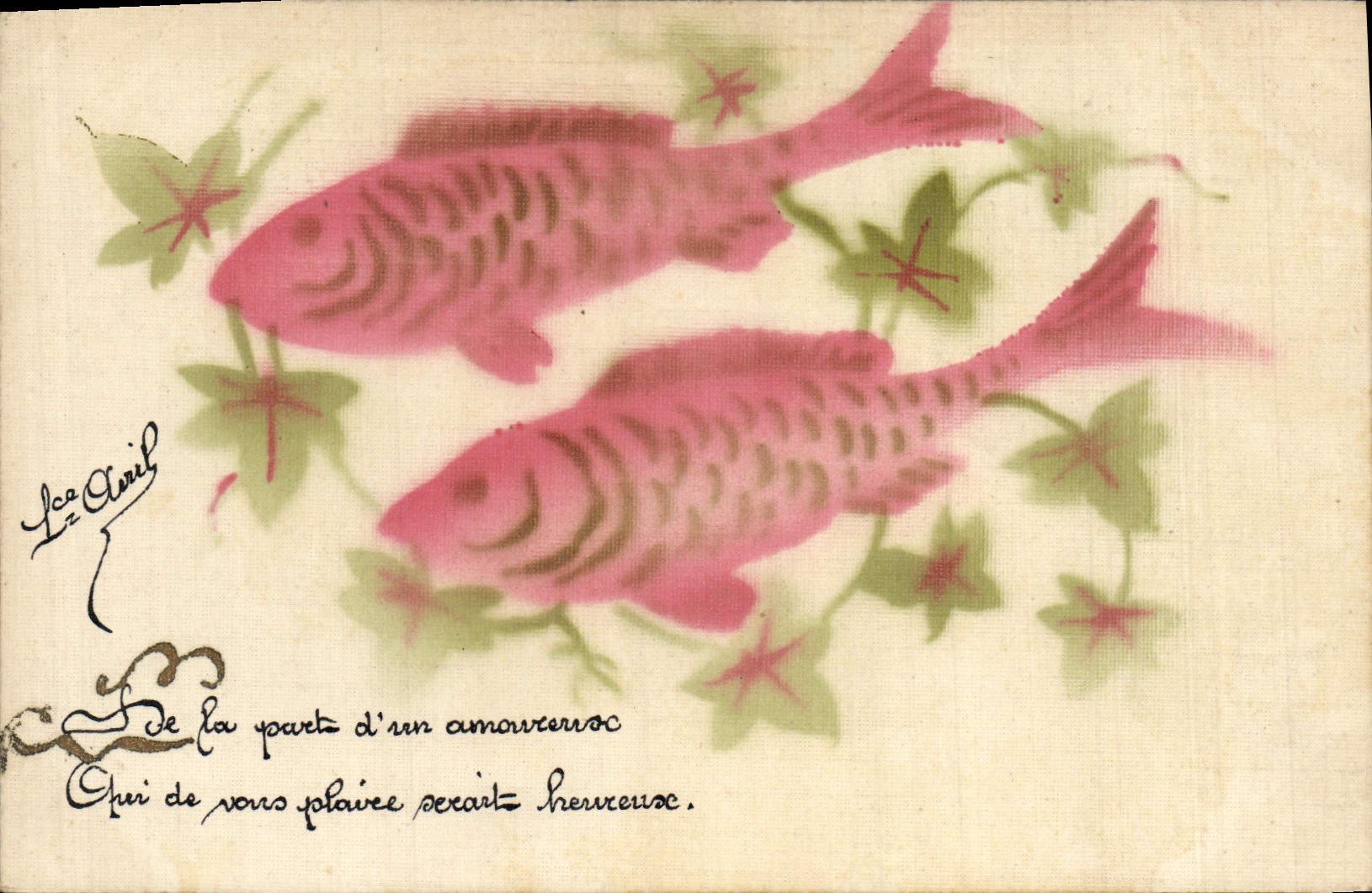 CPA Fantaisie Paques Poisson 