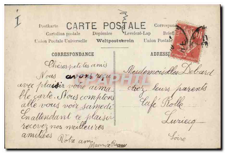 CPA Fantaisie Paques Poisson Enfant  — Rückseite