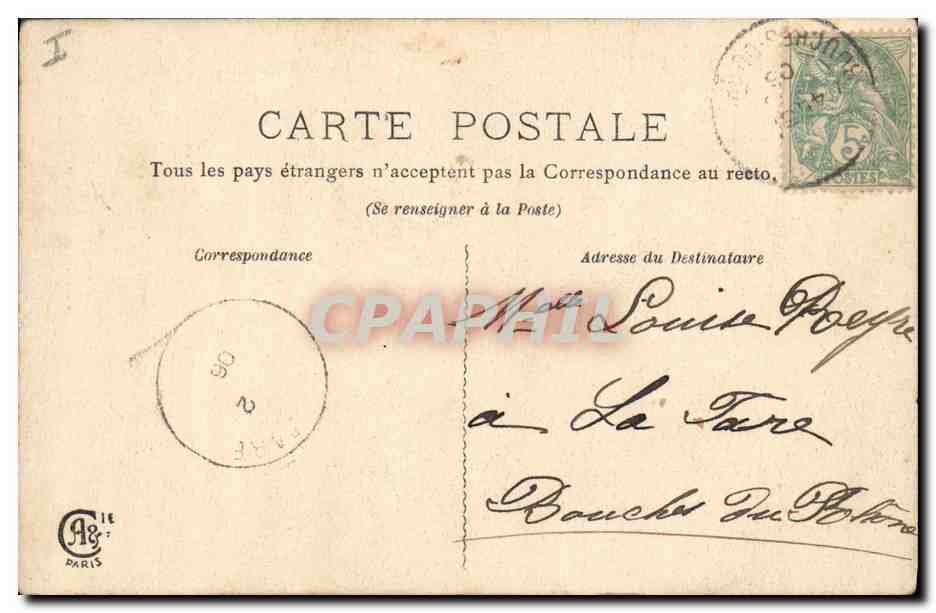 CPA Fantaisie Paques Poisson Enfant  — Rückseite