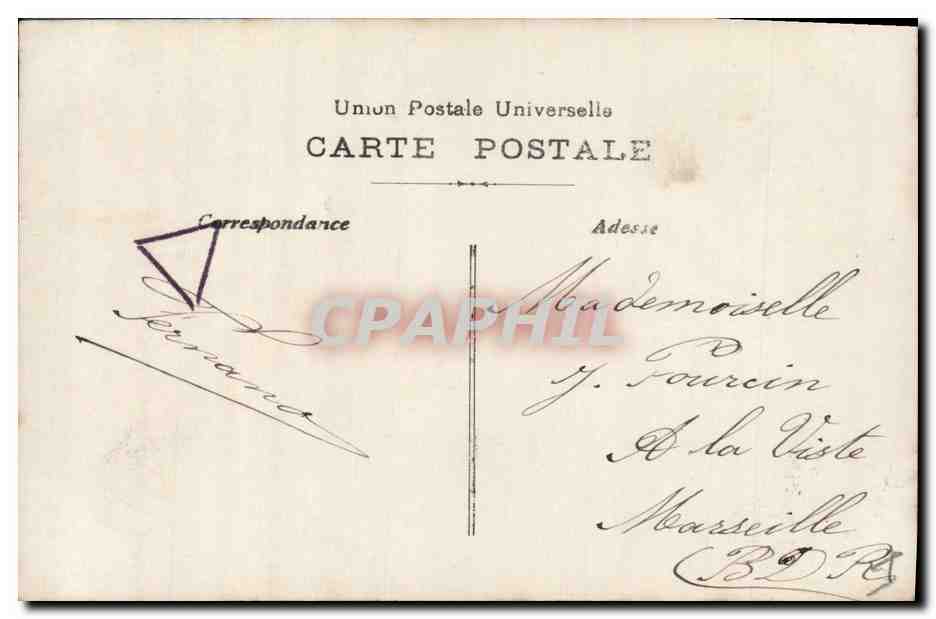 CPA Fantaisie Paques Poisson Femme  — Back