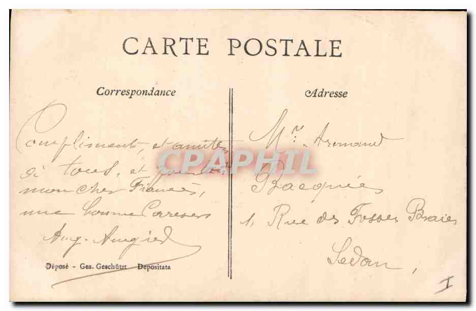 CPA Fantaisie Paques Poisson Femme  — Rückseite