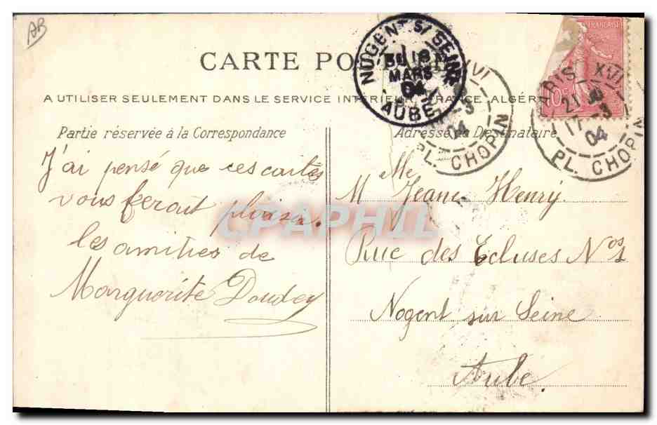 Forêt de Rambouillet — Bat l'eau dans la Rivière de St-Arnoult — L.-S. Dupois, Rambouillet — Verso