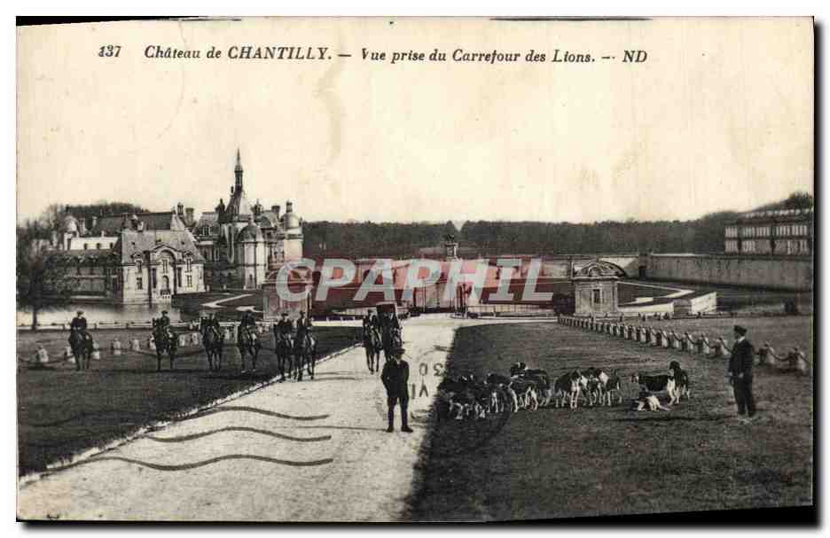 Château de Chantilly — Vue prise du Carrefour des Lions — ND