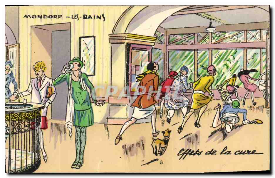 CPA Fantaisie Illlustrateur Mondorf les Bains Effets de la Cure 