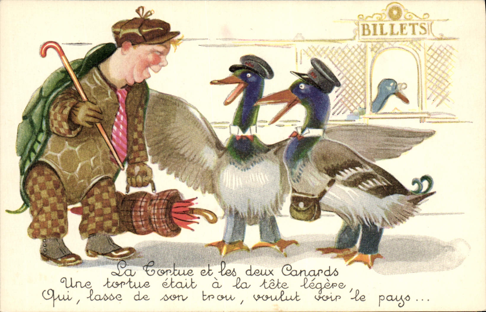 La Tortue et les deux Canards — Une tortue à la tête légère — éditeur non visible