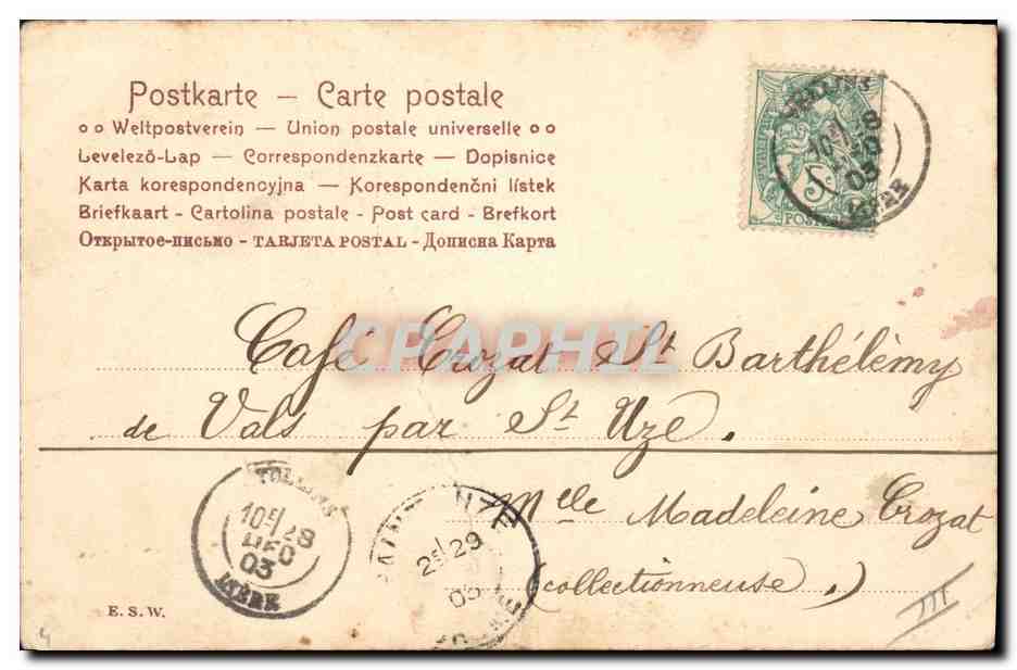 CPA Fantaisie Illlustrateur Femme  — Rückseite