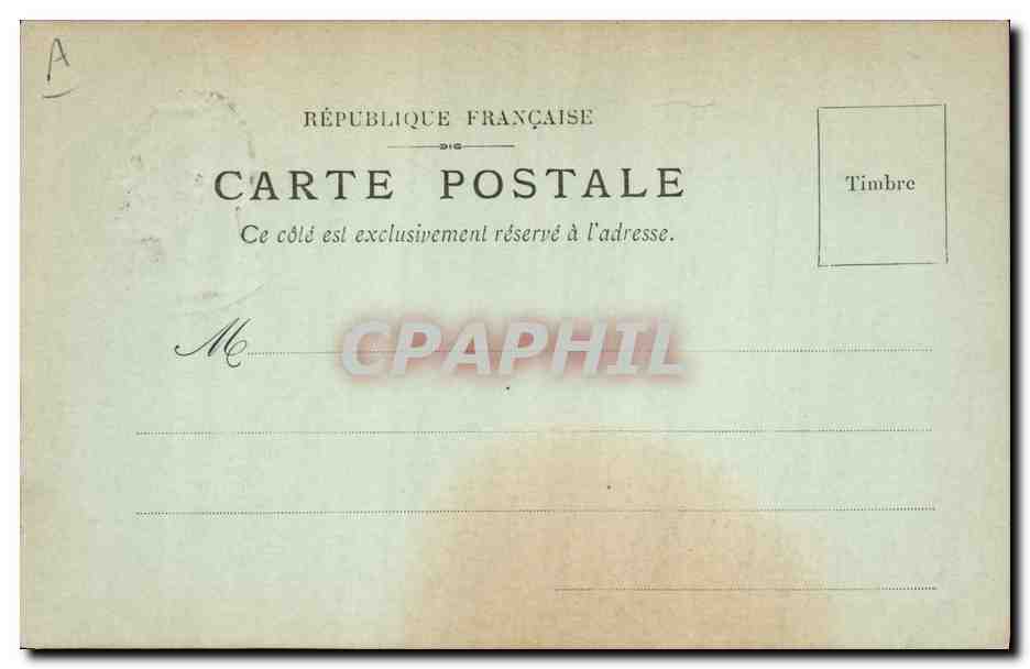 Carte postale française — modèle 1905 — éditeur inconnu — Reverso