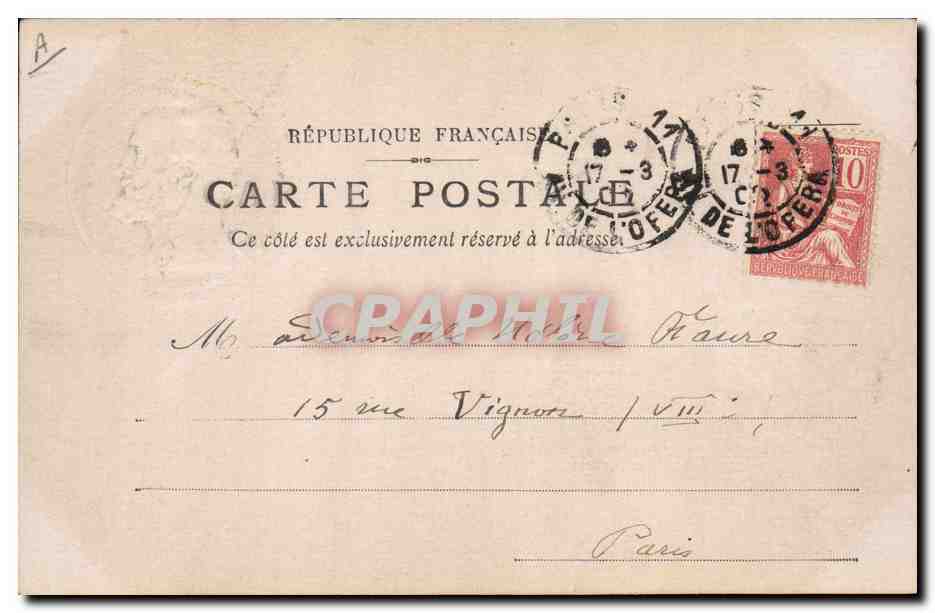 CPA Victor Hugo Medaille  — Verso