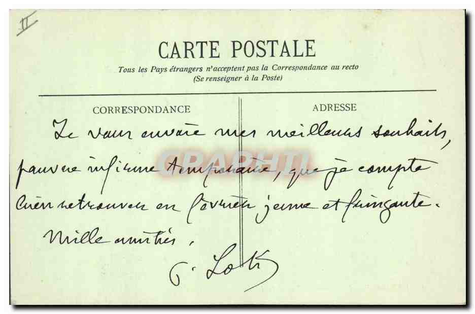 CPA Pierre Loti Hendaye Maison — Verso