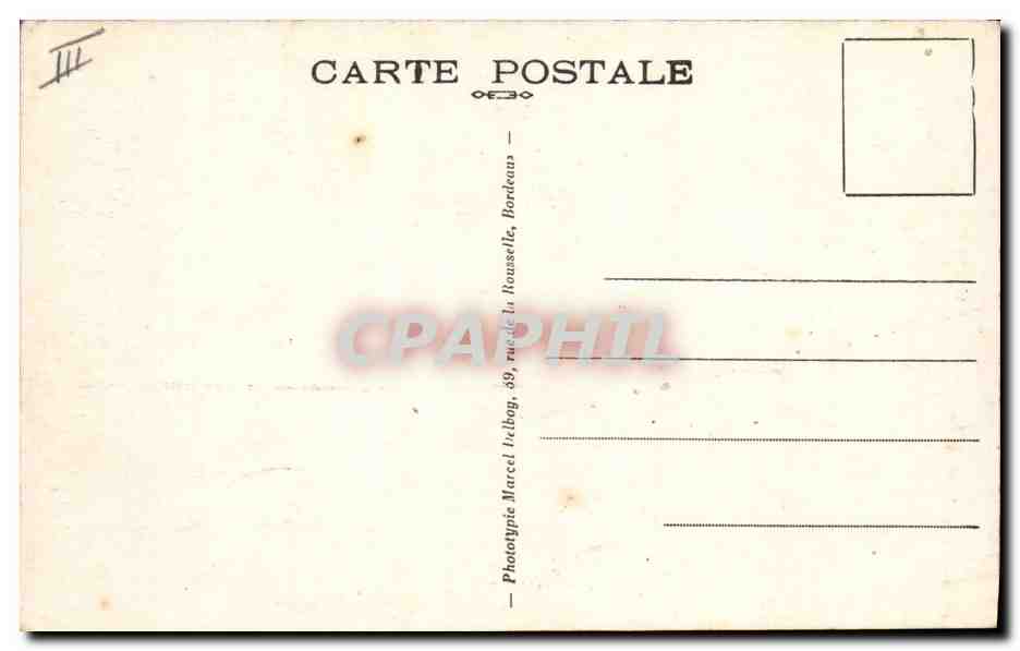 CPA Pierre Loti Ascain Ramuncho La place de l'eglise et la route d'Olette — Verso