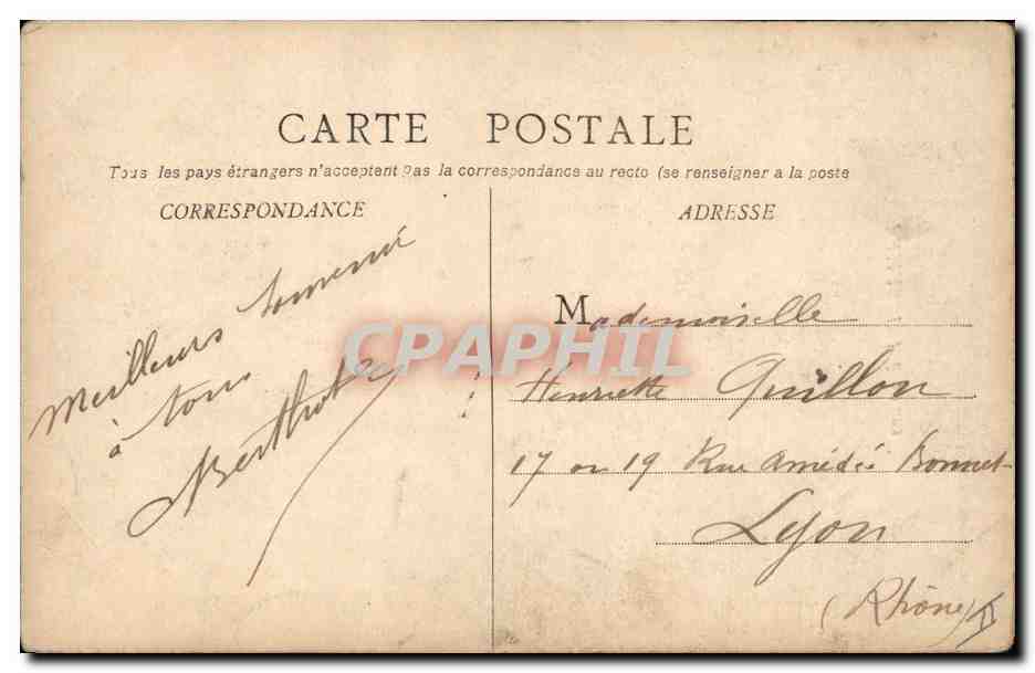 CPA Lamartine a 20 ans — Verso