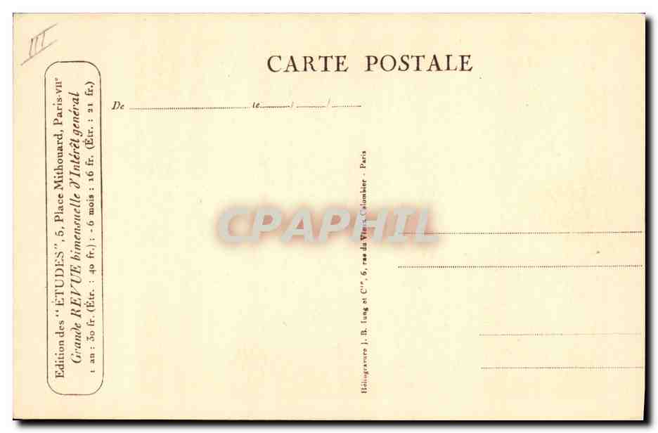 CPA Lamartine  — Verso
