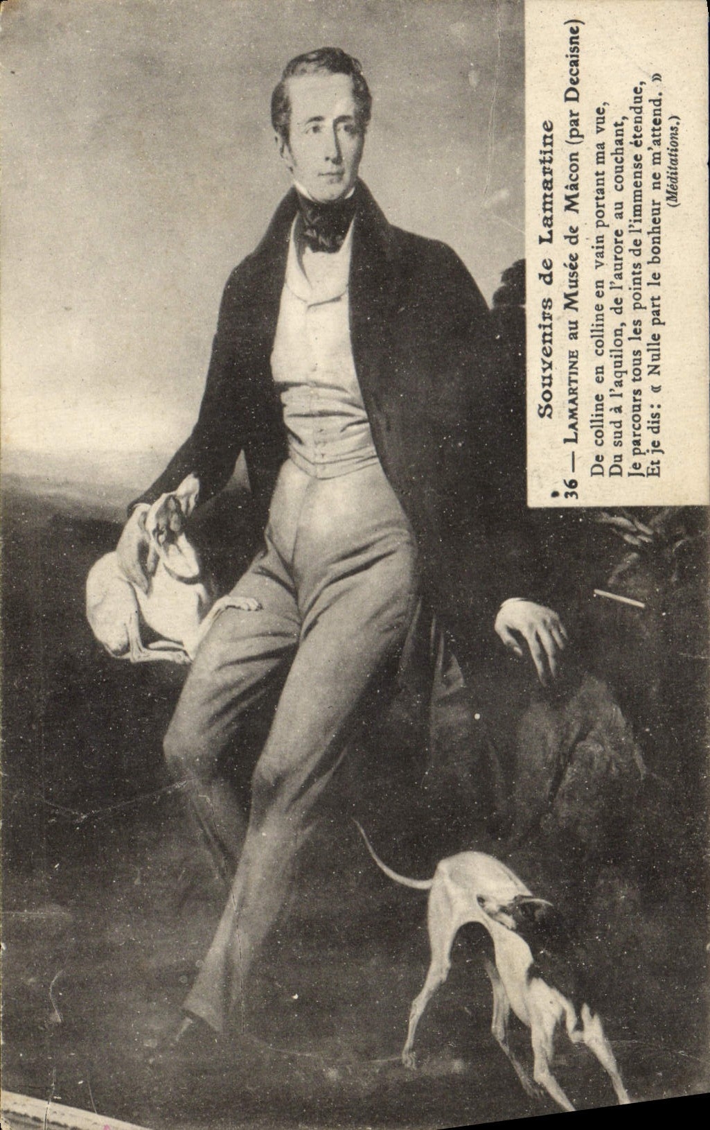 CPA Lamartine Musee de Macon Chien 