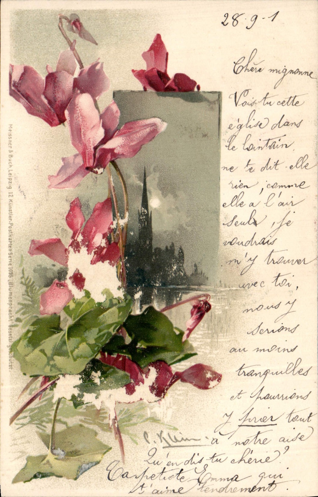 CPA Fantaisie Illustrateur Fleurs 