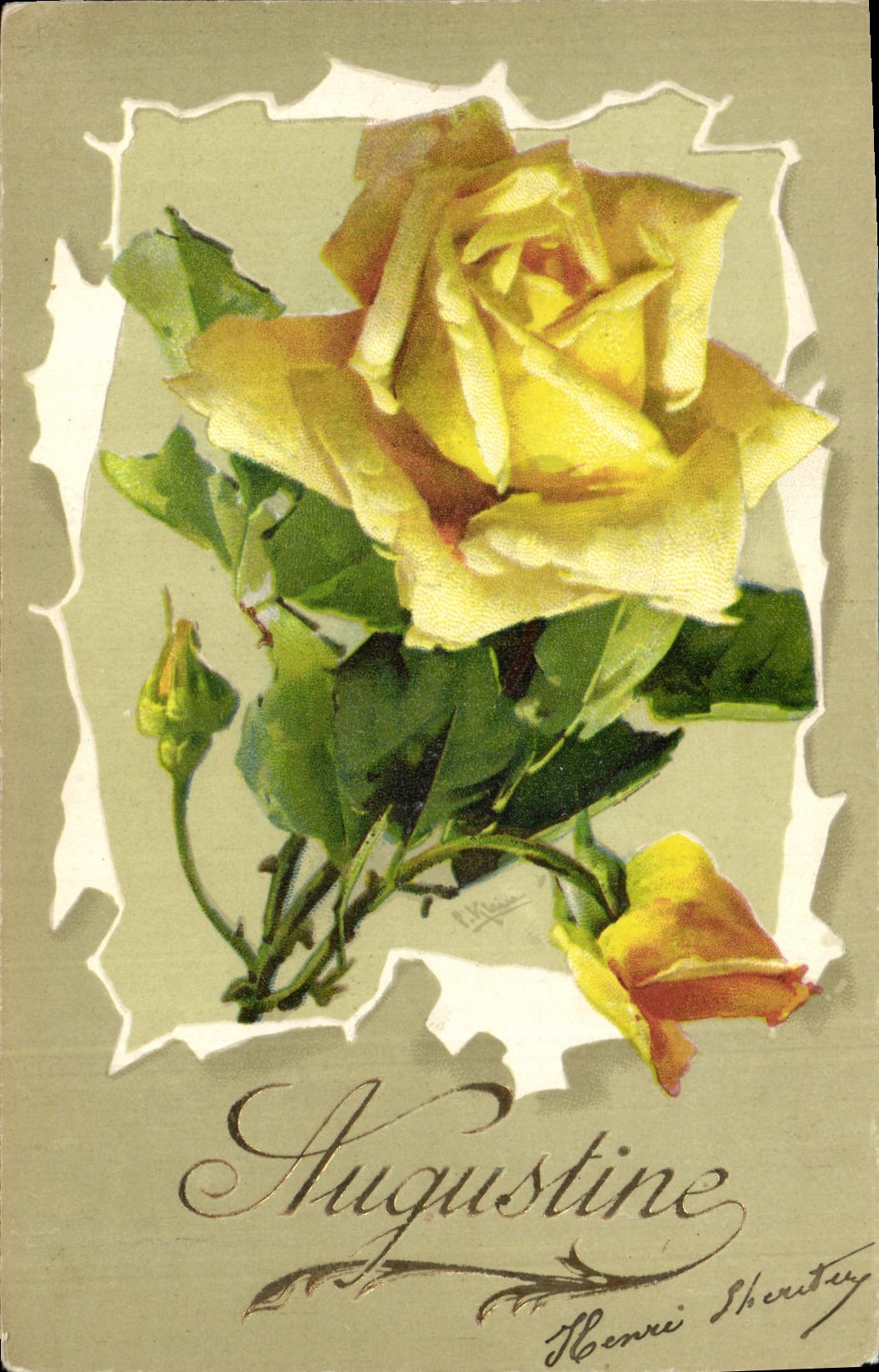 CPA Fantaisie Illustrateur Fleurs 