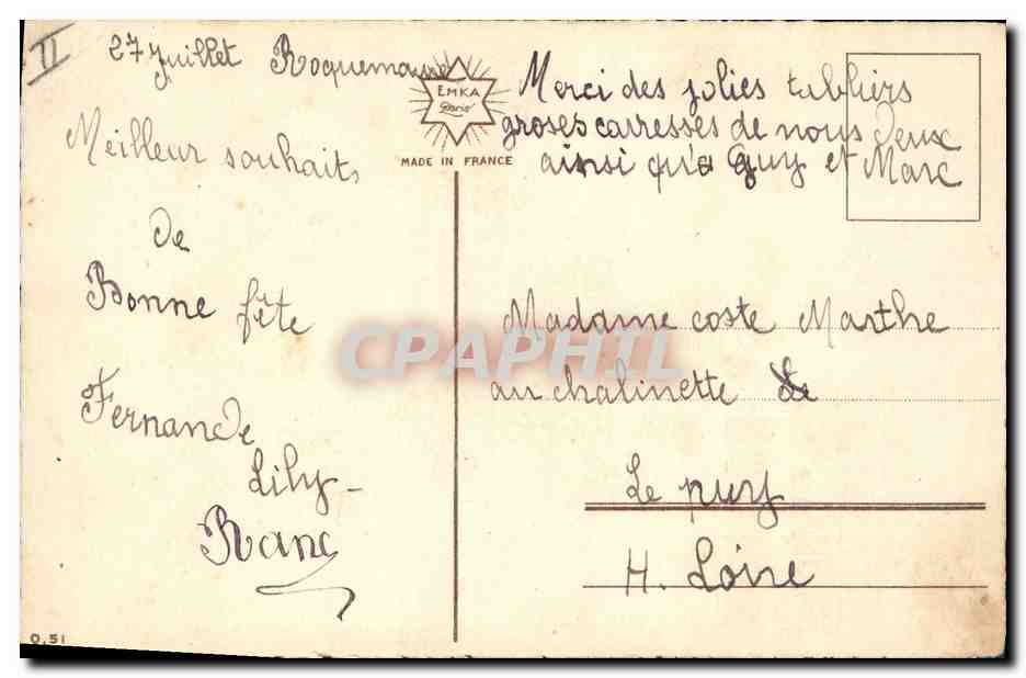 CPA Fantaisie Illustrateur Fleurs  — Verso