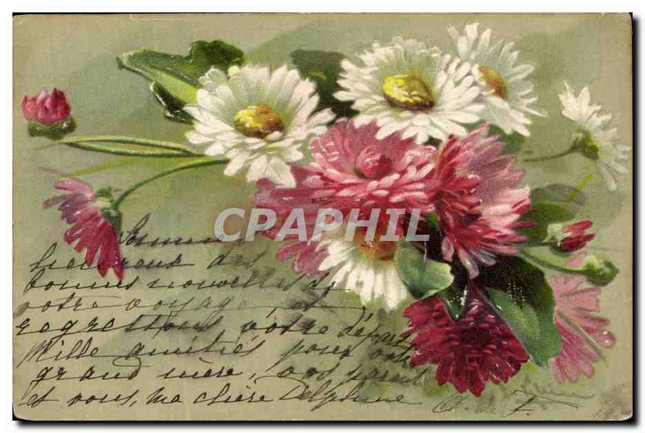 CPA Fantaisie Illustrateur Fleurs 