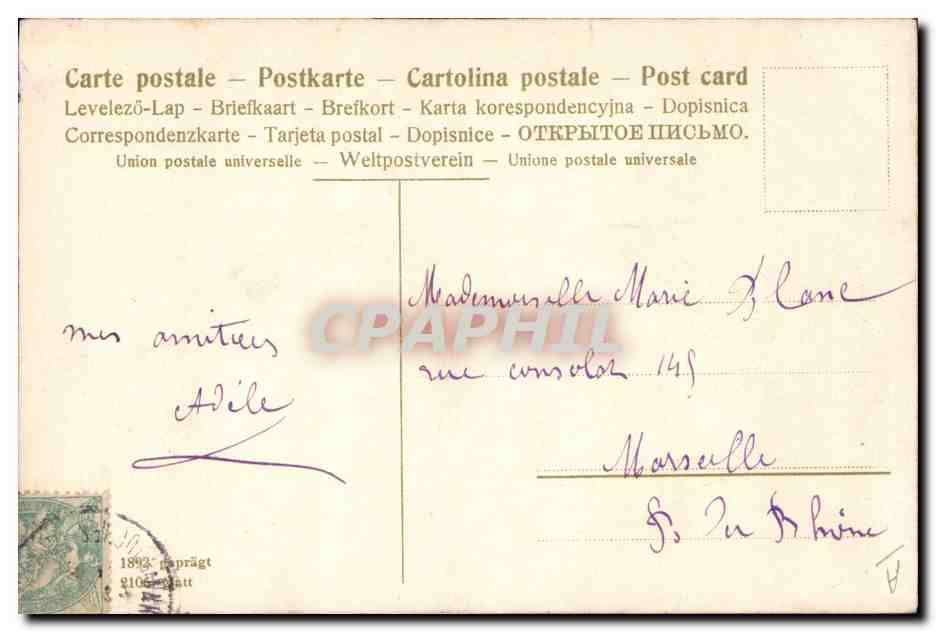 CPA Fantaisie Illustrateur Fleurs  — Verso