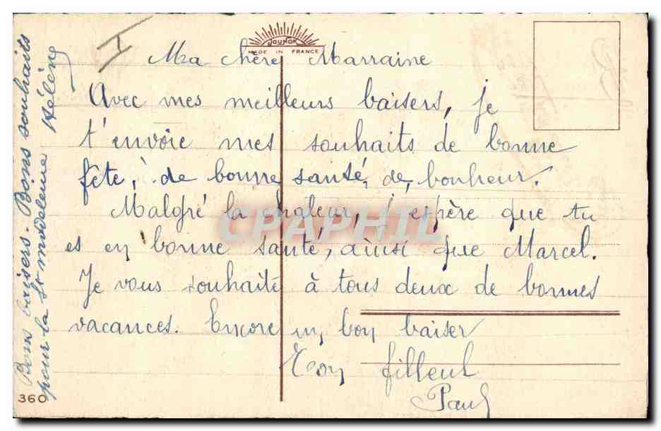 CPA Fantaisie Illustrateur Fleurs  — Verso