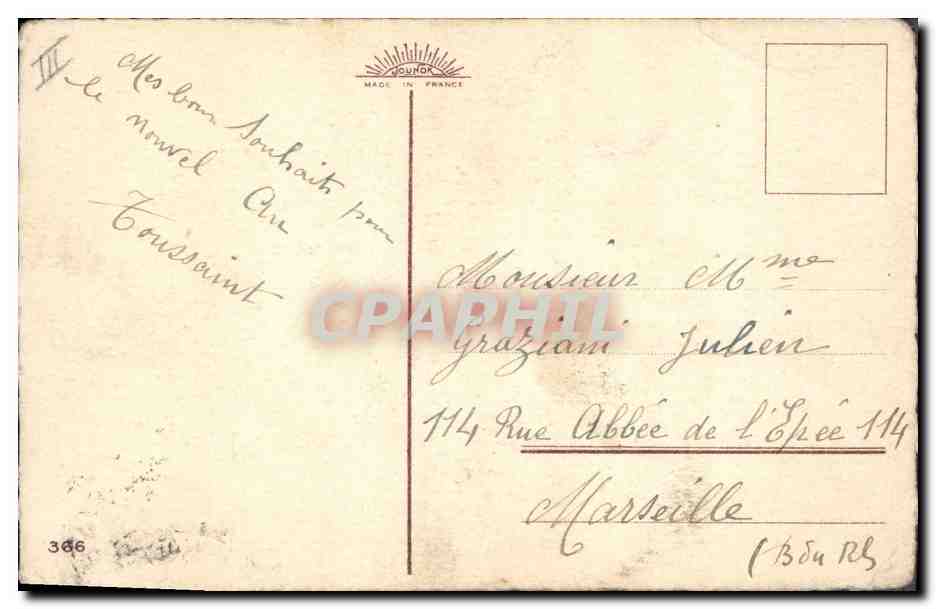 CPA Fantaisie Illustrateur Fleurs  — Verso