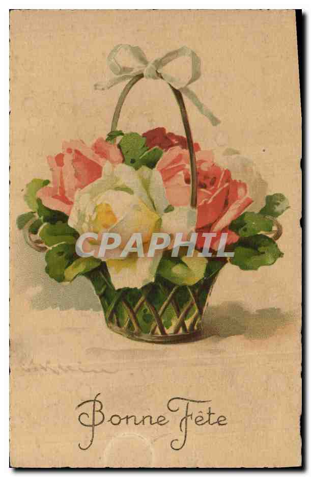 CPA Fantaisie Illustrateur Fleurs 
