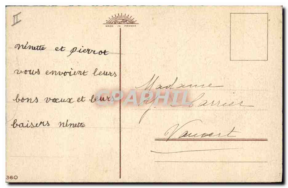CPA Fantaisie Illustrateur Fleurs  — Verso