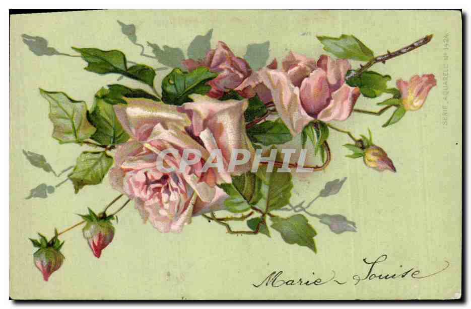 CPA Fantaisie Illustrateur Fleurs 