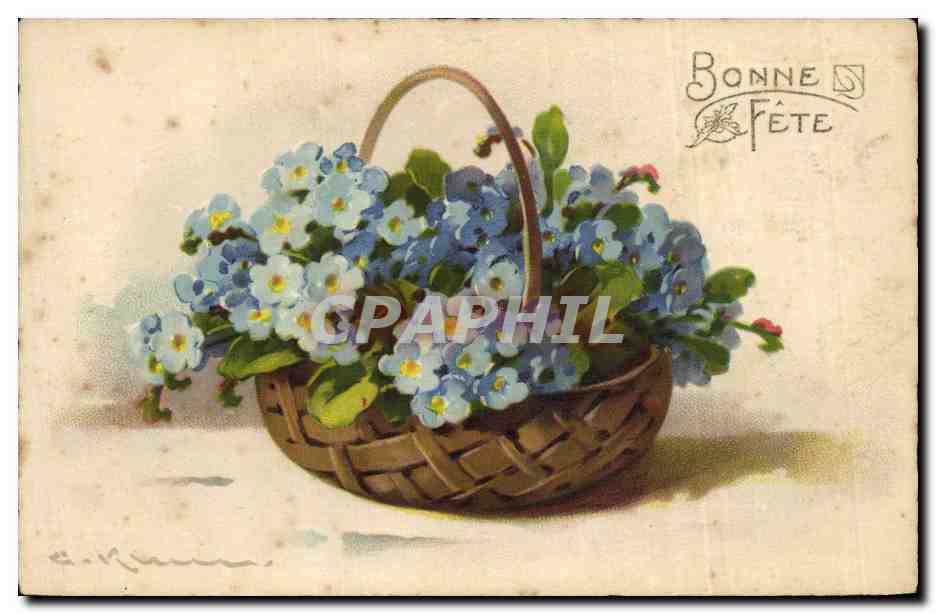 CPA Fantaisie Illustrateur Fleurs 