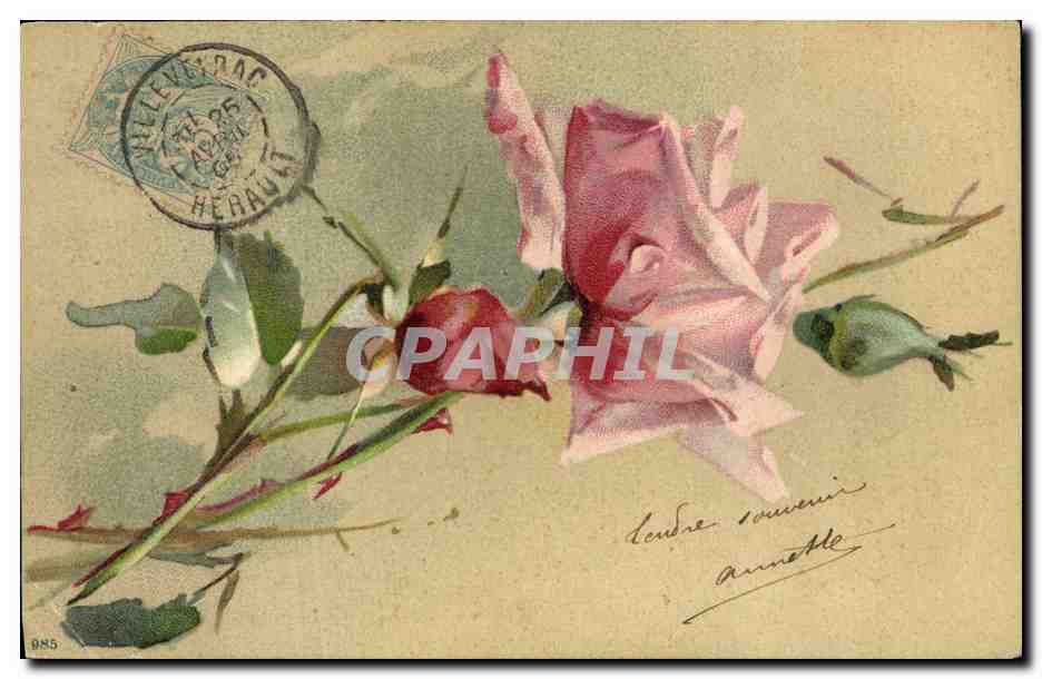 CPA Fantaisie Illustrateur Fleurs 