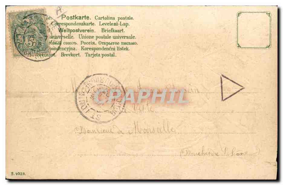 CPA Fantaisie Illustrateur Fleurs  — Verso