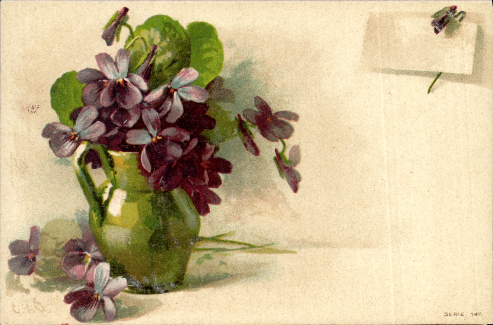 CPA Fantaisie Illustrateur Fleurs 