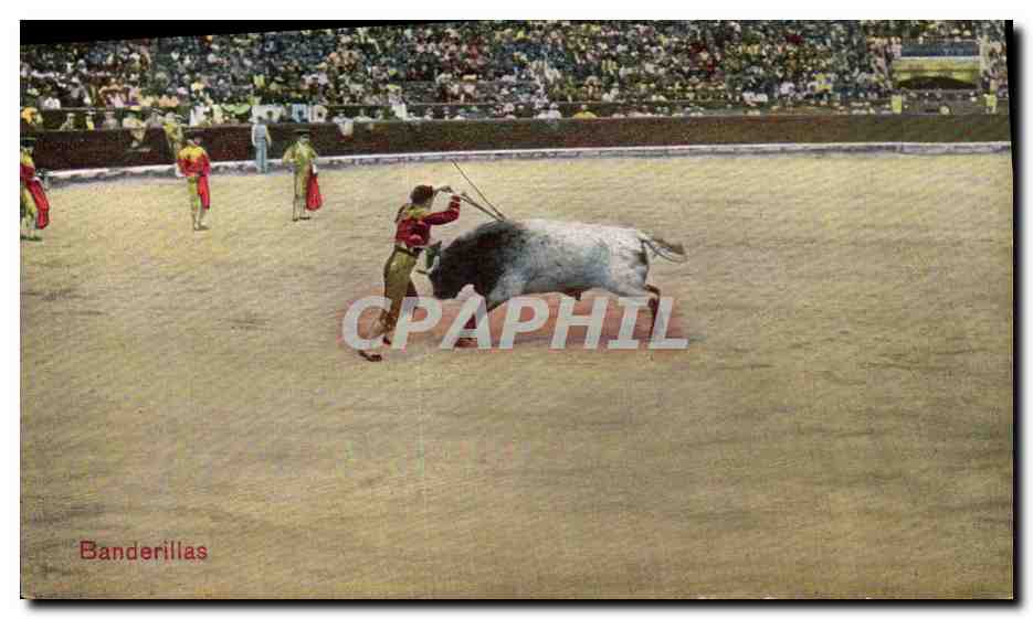 CPA Corrida Course de taureaux Banderillas 