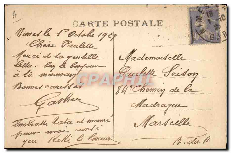 Banderilles sur la chaise — A. R. — Verso