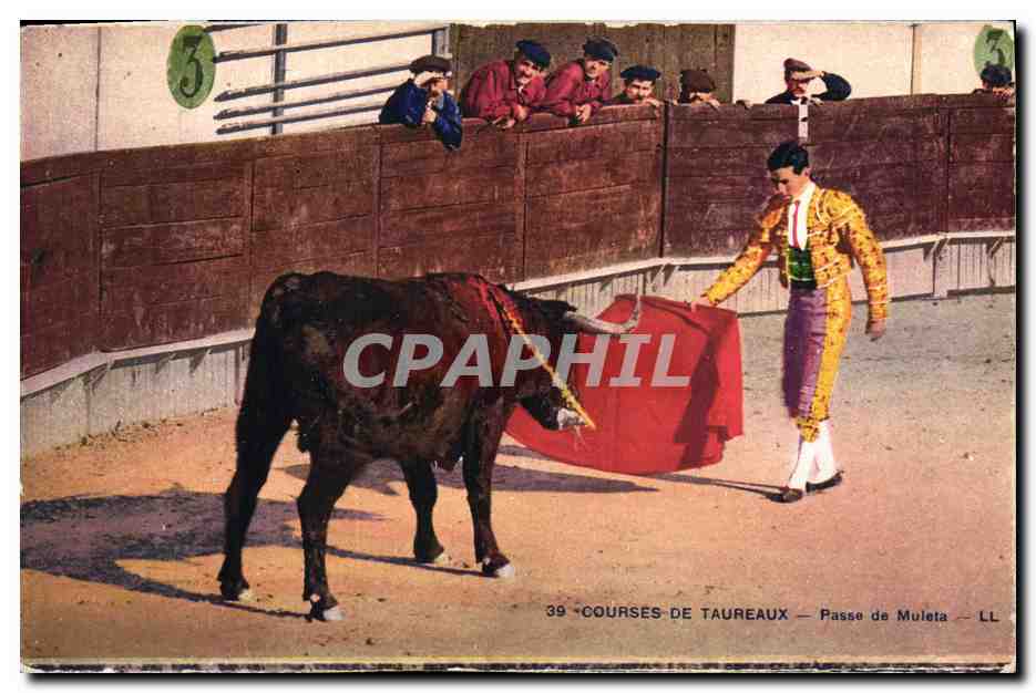 CPA Corrida Course de taureaux Passe de Muleta 