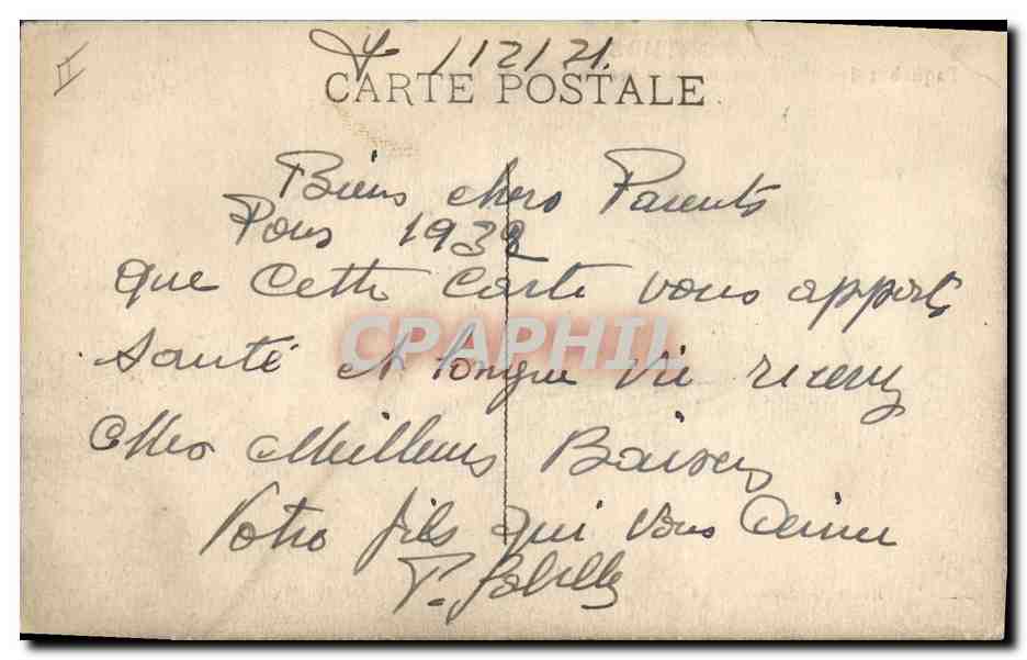 CPA Bateau Paquebot des Messageries Maritimes par grosse mer SS Porthos  — Verso
