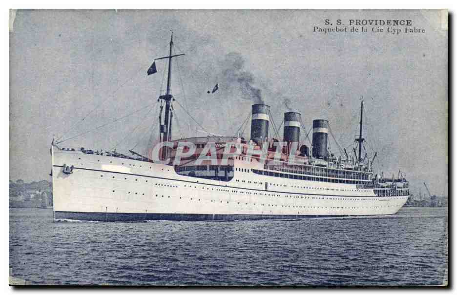 S.S. PROVIDENCE — Paquebot de la Cie Cyp Fabre