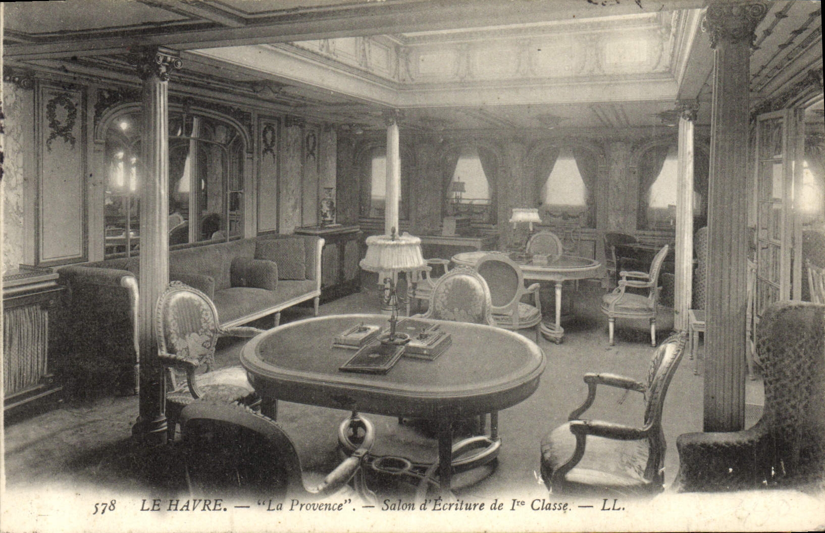 Le Havre — 'La Provence' — Salon d'Écriture de 1ère Classe — LL. N° 578