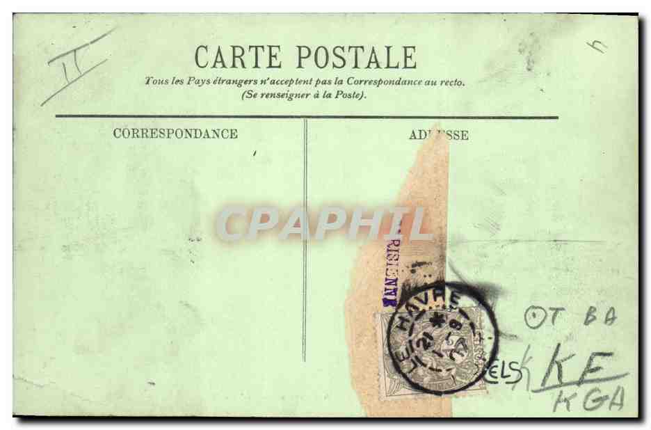 Le Havre — 'La Provence' — Salon d'Écriture de 1ère Classe — LL. N° 578 — Verso